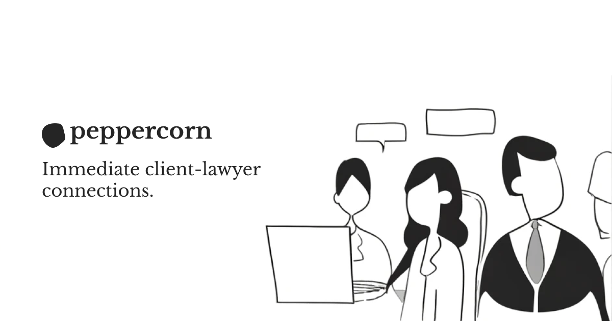 Connecting Clients and Lawyers peppercorn